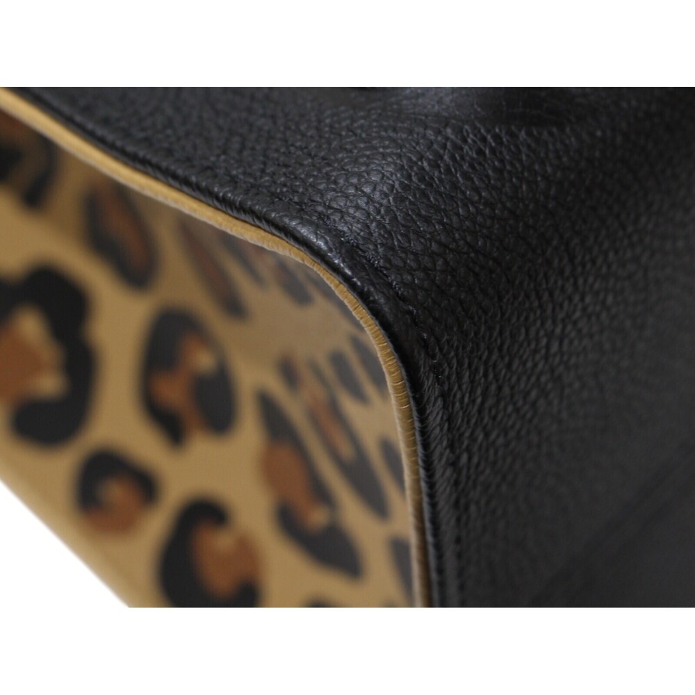 Louis Vuitton Wild Heart On the Go Empreinte Leopard Shoulder Tote Bag Black - Picture 6 of 7